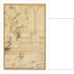 Kabir and Two Followers on a Terrace; Calligraphy, c. 1610-1620 by Unknown
