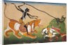 Kali Attacking Nisumbha, c. 1740 by Unknown