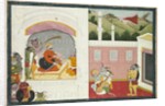 King Bana enjoying music in his court, from the Usha-Aniruddha section of a Krishna Lila, c. 1760-17 by Unknown