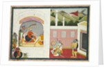 King Bana enjoying music in his court, from the Usha-Aniruddha section of a Krishna Lila, c. 1760-17 by Unknown