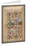 King Luhrasp Ascends the Throne: A Processon Arrives at Court…, c. 1560s-80s by Unknown