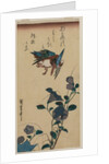 Kingfisher and Chinese Bellflowers, early or mid-1830s by Ando Hiroshige