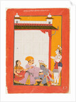 Krishna and Balarama Touching the Feet of Vasudeva and Devaki, 1730-40 by Unknown