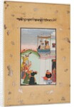 Krishna and Consort on a Palace Balcony with Musicians: Vukharo Ragaputra of Bhairav?, 1770-75 by Unknown