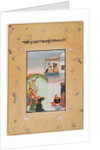 Krishna and Consort on a Palace Balcony with Musicians: Vukharo Ragaputra of Bhairav?, 1770-75 by Unknown