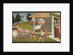 Krishna and Lakshmana Taking the Cattle Out to Graze, page from the Bhagavata Purana, c. 1780-1790 by Unknown