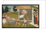 Krishna and Lakshmana Taking the Cattle Out to Graze, page from the Bhagavata Purana, c. 1780-1790 by Unknown