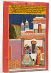 Krishna and Radha Quarreling, from a Rasikapriya, c. 1680 by Unknown
