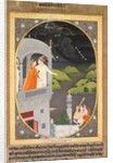 Krishna and Radha Watching Rain Clouds: The Month of Bhadon from Baramasa series, c. 1790 by Unknown