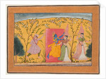 Krishna Exacts a toll from the Milkmaids, from a Bhagavata Purana, c. 1600 by Unknown