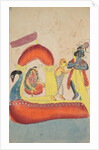 Krishna Ferrying Radha Across the Yamuna River, 1800s by Unknown
