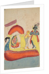 Krishna Ferrying Radha Across the Yamuna River, 1800s by Unknown