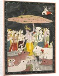 Krishna Lifting Mt. Govardhana, c. 1780-1790 by Unknown