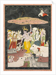 Krishna Lifting Mt. Govardhana, c. 1780-1790 by Unknown
