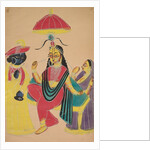 Krishna Standing by Radha who is Seated on a Chair, 1800s by Unknown