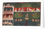 Krishna Stealing Gopis Clothes, Page from the Bhagavata Purana, c. 1650 by Unknown