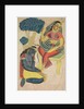 Krishna Stroking Radha's Feet, 1800s by Unknown