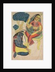 Krishna Stroking Radha's Feet, 1800s by Unknown