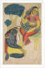 Krishna Stroking Radha's Feet, 1800s by Unknown