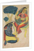 Krishna Stroking Radha's Feet, 1800s by Unknown