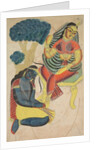 Krishna Stroking Radha's Feet, 1800s by Unknown