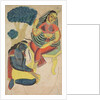 Krishna Stroking Radha's Feet, 1800s by Unknown