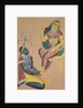 Krishna Stroking Radha's Feet, 1800s by Unknown