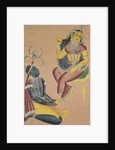 Krishna Stroking Radha's Feet, 1800s by Unknown