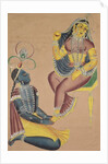 Krishna Stroking Radha's Feet, 1800s by Unknown