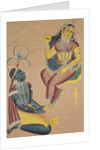 Krishna Stroking Radha's Feet, 1800s by Unknown