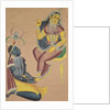 Krishna Stroking Radha's Feet, 1800s by Unknown