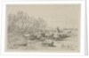 Landscape with a Flock of Sheep, 1800s by Charles-Émile Jacque