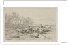 Landscape with a Flock of Sheep, 1800s by Charles-Émile Jacque