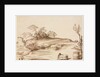 Landscape with a Man Leaning on a Bale, c. 1640 by Guercino