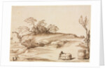 Landscape with a Man Leaning on a Bale, c. 1640 by Guercino