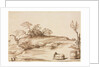 Landscape with a Man Leaning on a Bale, c. 1640 by Guercino