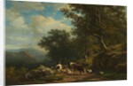 Landscape with a Peasant and His Flock, c. 1850 - 1859 by Alexander Joseph Daiwaille; Eugène Joseph Verboeckhoven