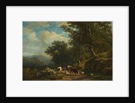 Landscape with a Peasant and His Flock, c. 1850 - 1859 by Alexander Joseph Daiwaille; Eugène Joseph Verboeckhoven