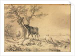 Landscape with Animals and Boy in Tree, 1866 by Eugène Joseph Verboeckhoven