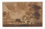 Landscape with Cattle, second or last third 1800s by Jules Dupré