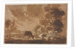 Landscape with Cattle, second or last third 1800s by Jules Dupré