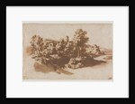 Landscape with Fortification Between Marino and Frascati, c. 1650 by Jacob van der Ulft; Gaspard Dughet; Nicolas Poussin (possibly)