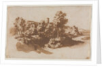 Landscape with Fortification Between Marino and Frascati, c. 1650 by Jacob van der Ulft; Gaspard Dughet; Nicolas Poussin (possibly)