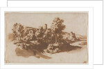 Landscape with Fortification Between Marino and Frascati, c. 1650 by Jacob van der Ulft; Gaspard Dughet; Nicolas Poussin (possibly)