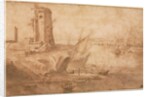 Landscape with Tower at Seashore, 1600-1614 by Filippo Napoletano