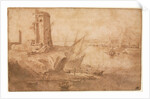 Landscape with Tower at Seashore, 1600-1614 by Filippo Napoletano