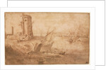 Landscape with Tower at Seashore, 1600-1614 by Filippo Napoletano