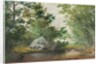 Landscape with Wooded Stream and Boulder, c. 1880s by William Allen Wall