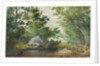 Landscape with Wooded Stream and Boulder, c. 1880s by William Allen Wall