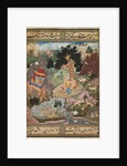 Layla and Majnun in the wilderness with animals, from a Khamsa…, c. 1590-1600 by Sanwalah (attributed to)